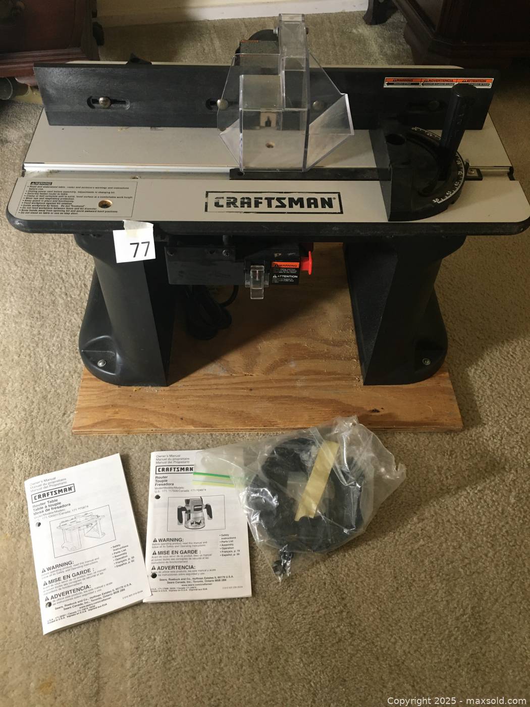 Craftsman Router Model 171 with Router Table | Maxsold