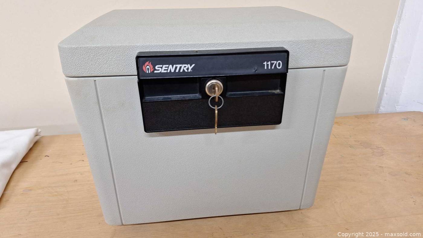 SentrySafe Fireproof File Lock Box with Hanging Folders and Key | Maxsold