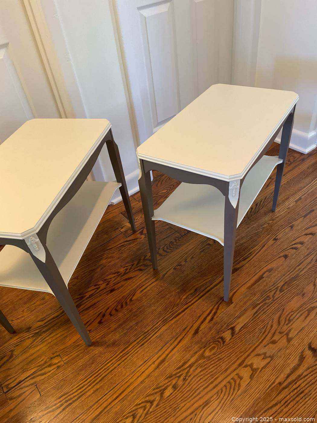 Pair of Painted Two-Tier Side Tables | Maxsold